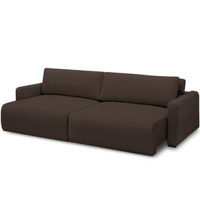 Sofá Retrátil Reclinável Para Sala De Estar Living 270cm Sevilha F04 Veludo Marrom