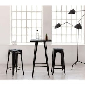 Mesa Alta Bistrô De Bar + 2 Banquetas Altas Iron Tolix