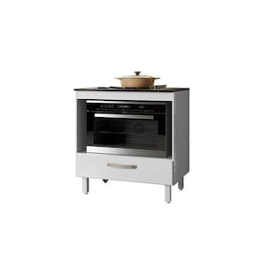 Balcão Para Cooktop 1 Gaveta Branco Nicioli Branco