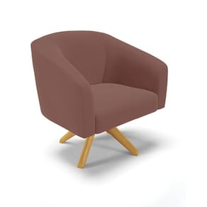 Cadeira Sala De Jantar Giratória Ma30 Stella Veludo D03 - D`rossi Cor Rose