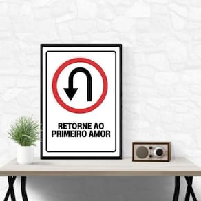 Quadro Retorne Ao Primeiro Amor 24X18Cm - Com Vidro