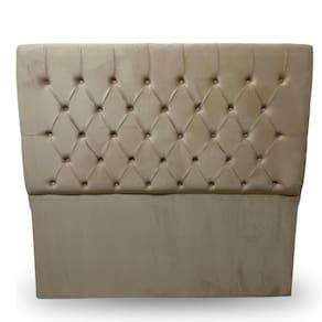 Cabeceira Viena Estofada Cama Box Queen 1,60m Império Bege