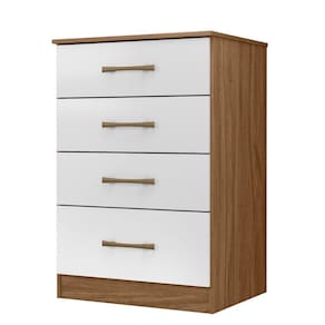 Cômoda Ms913 4 Gavetas Naturale Branco Moval