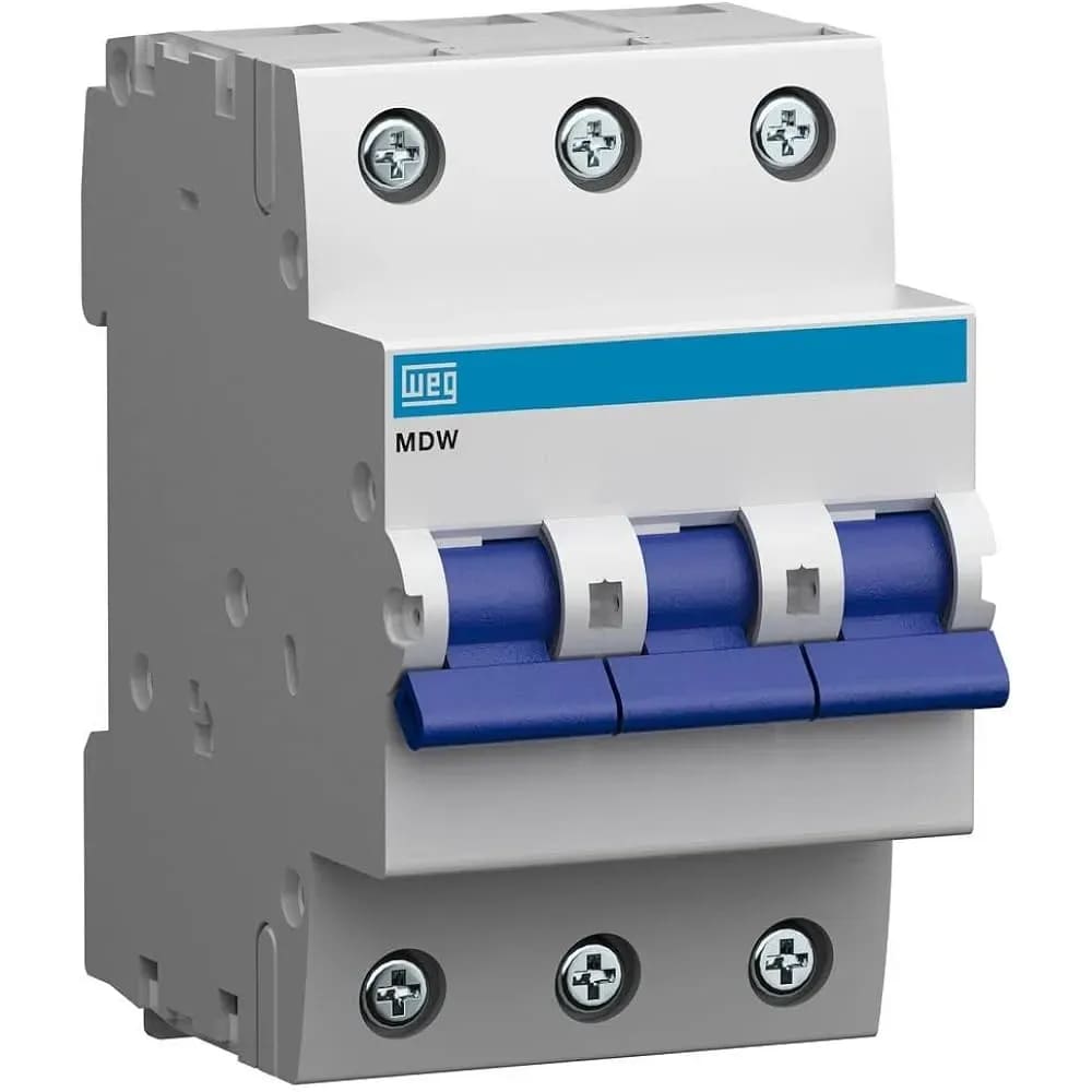 Minidisjuntor Tripolar Curva C 16A - Weg