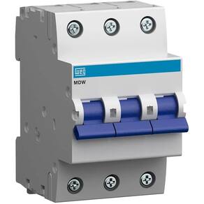 Minidisjuntor Tripolar Curva C 16A - Weg