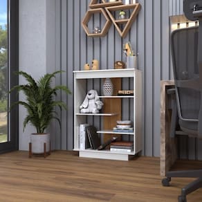 Aparador Com Nichos Tóquio Fidelitá Off-white/freijó
