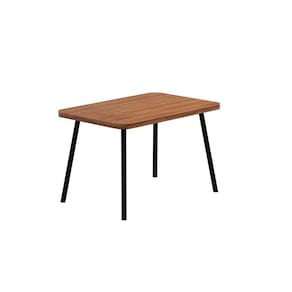Mesa De Sala Jantar Stellar 1598 Aço C-tampo 120x80cm Nogal preto Carraro
