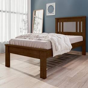 Cama De Solteiro Com Colchão Maricá Malbec Off White