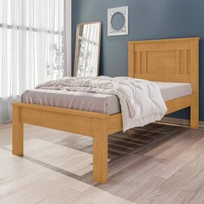 Cama De Solteiro Com Pés Maricá Naturalle Off White