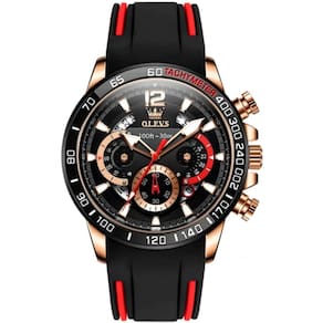 Relógio Quartzo Impermeável Masculino Esportivo Casual Pulseira De Borracha Preto