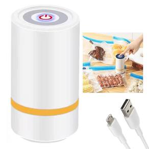 Mini Seladora A Vacuo Portatil Touch Embala Conserva Alimentos Comida Frutas Verduras Carnes Legumes Resistente Cozinha