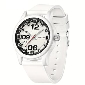 Relógio Feminino De Quartzo - à Prova D`água, Leve Com Pulseira De Silicone Branco