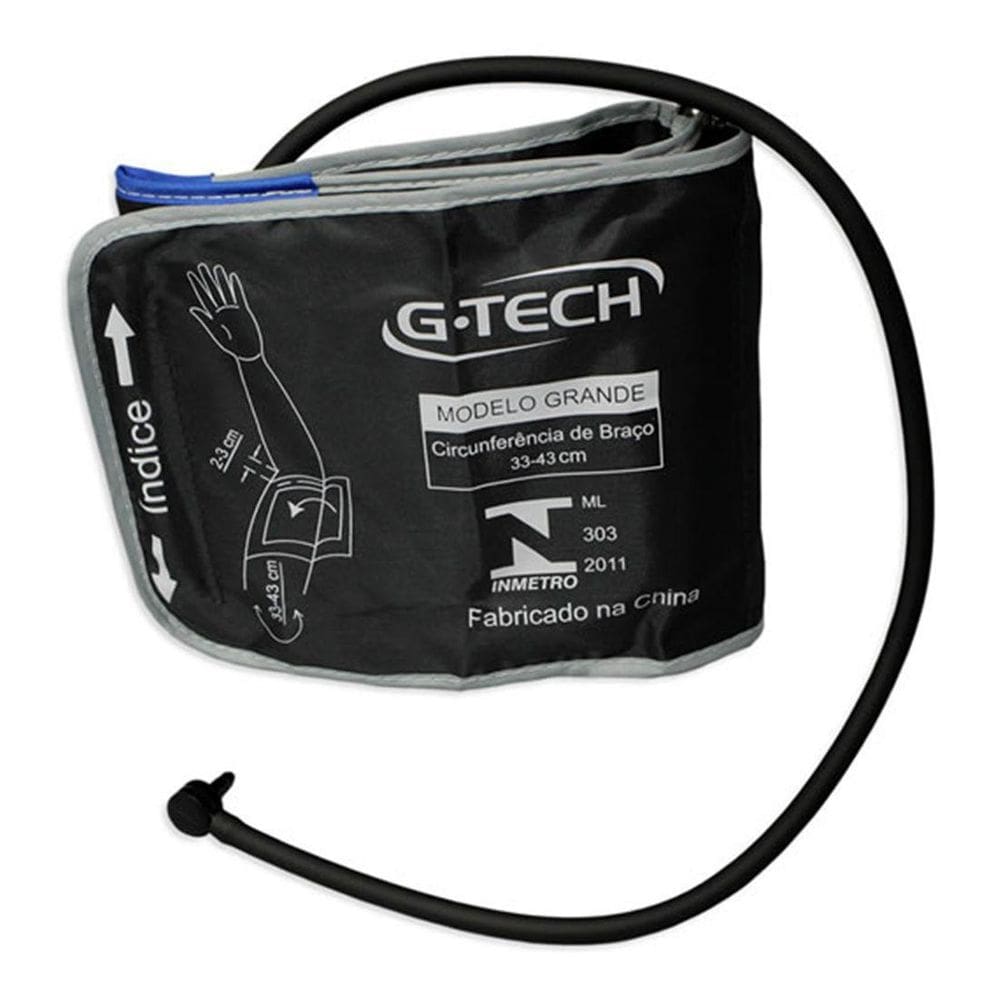 Braçadeira Grande Extra G Para Aparelho Medidor De Pressão Digital De Braço 33 x 43 Cm G-tech