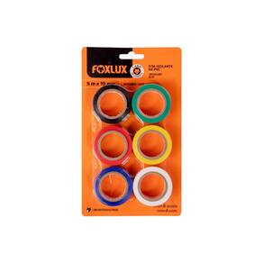 Kit Fita Isolante Com 6 Cores 5M 0,15Mmx19mm - Foxlux