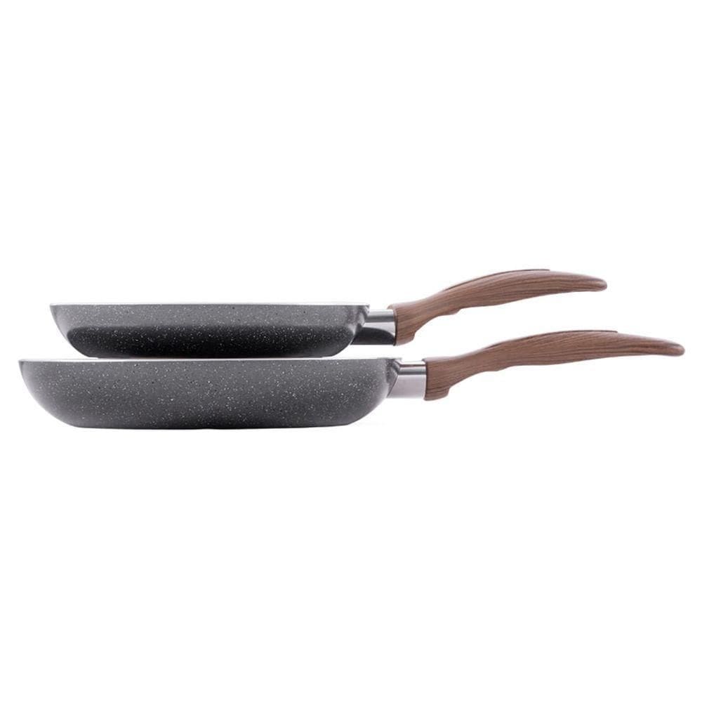 Conjunto De Frigideiras Antiaderente 2pc Brinox Ceramic Life Smart Plus Com Indução Granito
