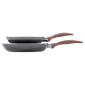 Conjunto De Frigideiras Antiaderente 2pc Brinox Ceramic Life Smart Plus Com Indução Granito