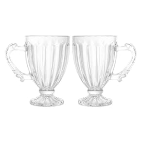 Jogo 2 Xícaras De Café Vidro Transparente Imperial Cristal 100ml Lyor