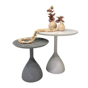 Conjunto Mesa Lateral Flare Em Laca Cor Azul Céu