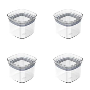 Conjunto De Potes Herméticos 450 Ml 4 Peças Block Modular Transparente Ou