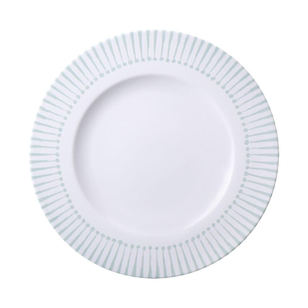 Prato Raso Tramontina Monocroma Em Porcelana Decorada 28 Cm