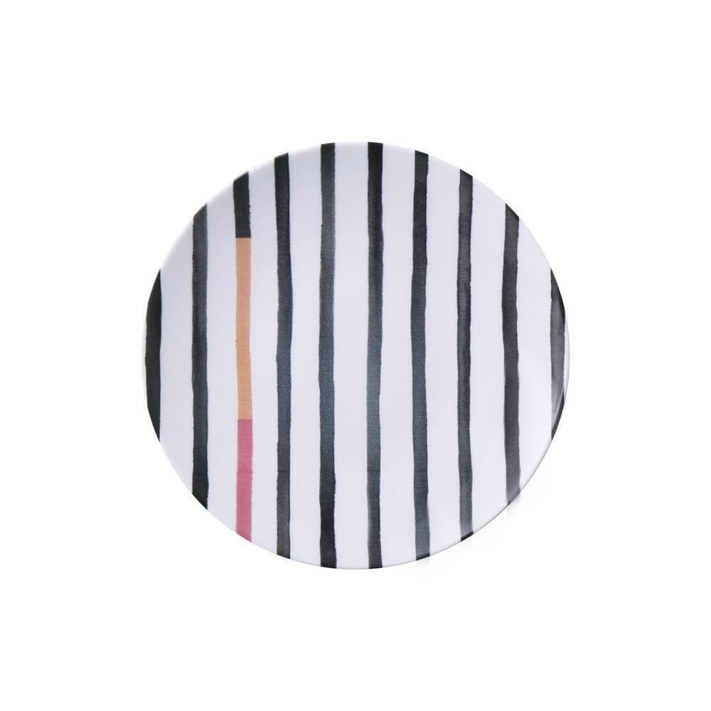 Prato Sobremesa Tramontina Street Em Porcelana Decorada 21 Cm