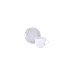 Conjunto Xícara E Pires De Café Tramontina Arbo Em Porcelana Decorada 95 Ml 2 Peças
