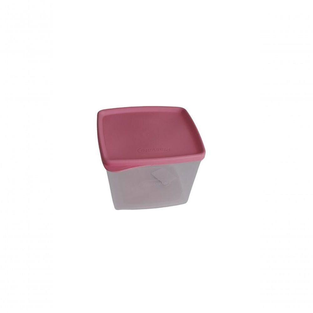 Pote Hermético Quadrado Rosa