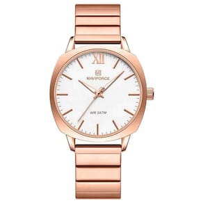 Relógio De Pulso Quartzo Em Aço Inoxidável Feminino Impermeavel Casual Rose