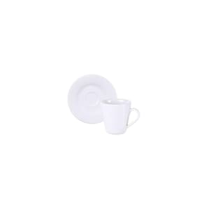 Conjunto Xícara E Pires De Café Tramontina Santorini Em Porcelana 70 Ml 2 Peças