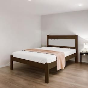 Cama Casal Sofisticada Paola Malbec E Off White