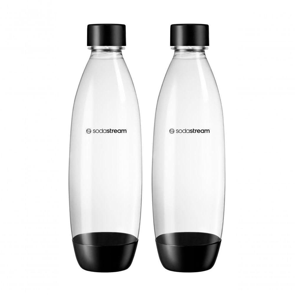 Conjunto De 2 Garrafas Plásticas 1 Litro Sodastream Preta