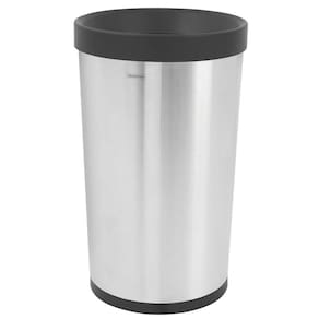 Lixeira Tramontina Molise Aço Inox Acetinado sem Tampa 50 Litros