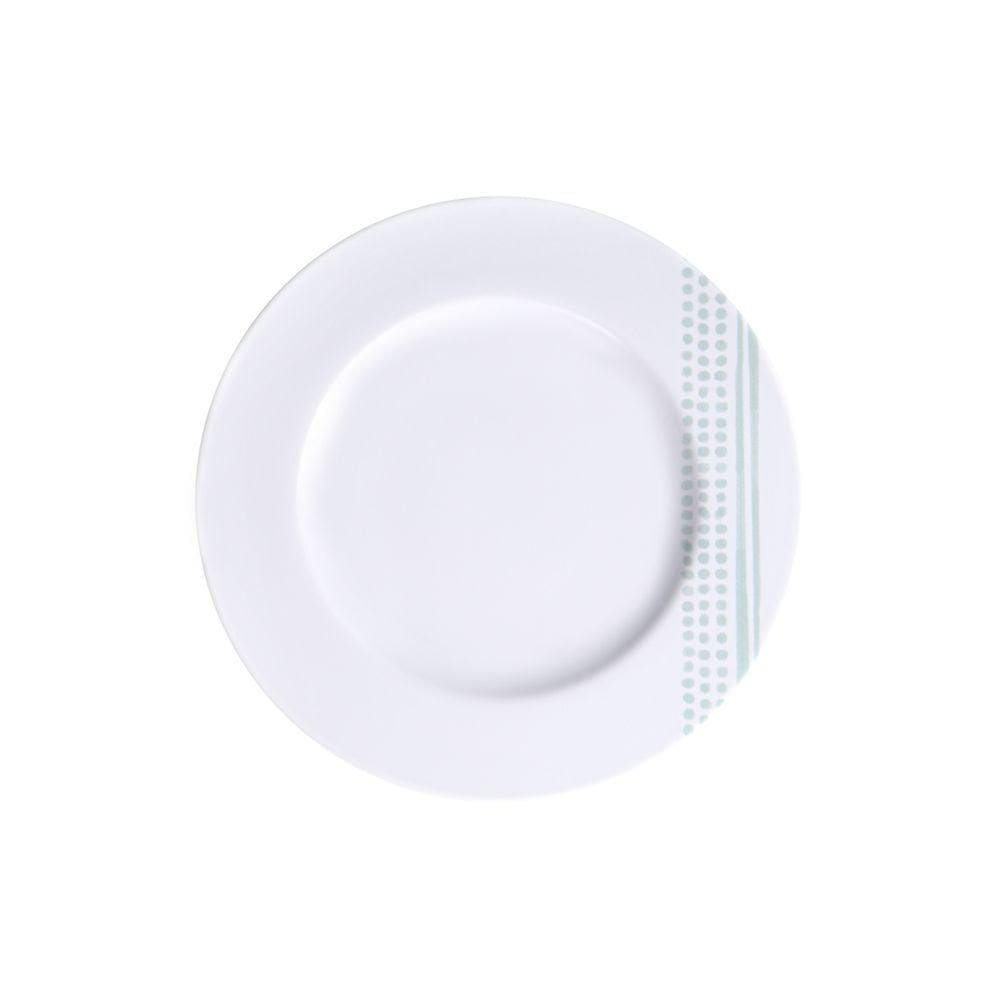 Prato Sobremesa Tramontina Monocroma Em Porcelana Decorada 21 Cm