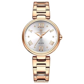Relógio De Pulso De Aço Inoxidável Feminino Minimalista Criatvo Impermeavel Rose