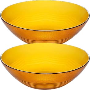 Kit 2 Tigela Sobremesa Bowl Pequena âmber Em Vidro De 600ml