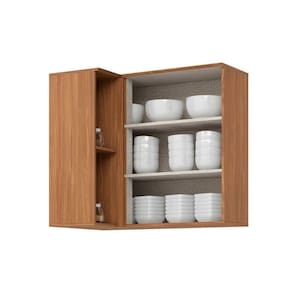 Armário Aéreo P/ Cozinha Requinte Canto Reto C/ 1 Porta 94cm Nature - Henn
