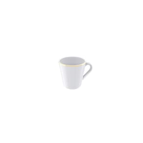 Xícara Café Filetada Tramontina Elisa Em Porcelana Com Borda Dourada 70 Ml