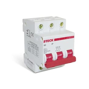 Disjuntor Tripolar 60A C 3kA Mini-Steck Curva C