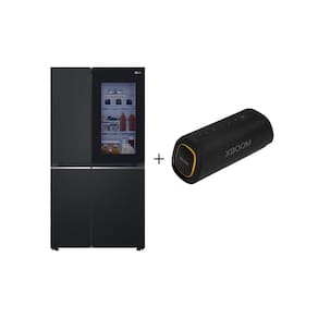 Combo Geladeira Smart LG Inverter Side by Side InstaView 110V + Caixa de Som XBOOM XG7S