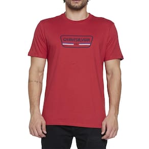 Camiseta Quiksilver Range Life Front SM25 Masculina Vermelho