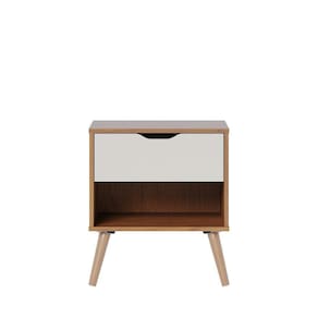 Mesa De Cabeceira 1 Nicho 1 Gaveta M-102 Colibri Home Freijo Off White