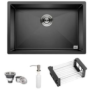 Cuba Preta Quadrada Inox Cozinha Pia Embutir Sobrepor