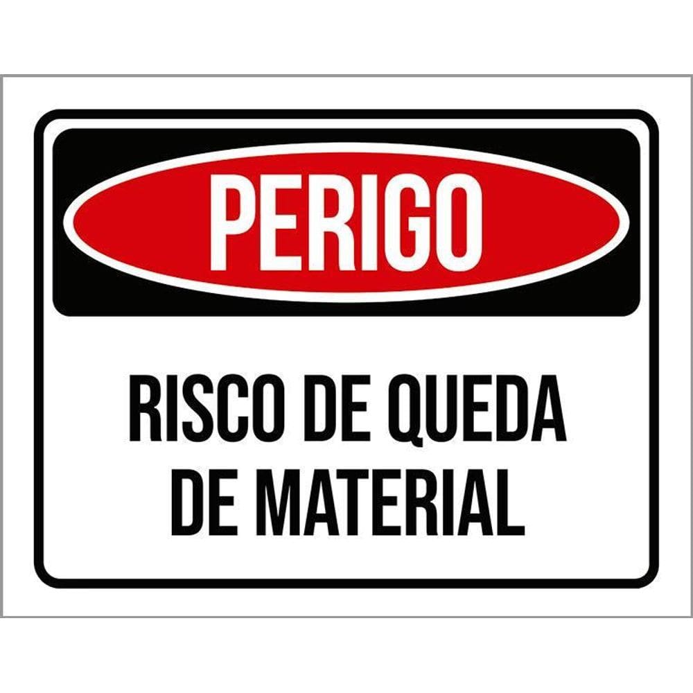 Kit 3 Placas Perigo Risco De Quedade Material