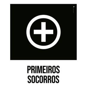 Kit 3 Placas Sinalização - Primeiros Socorros Desenho