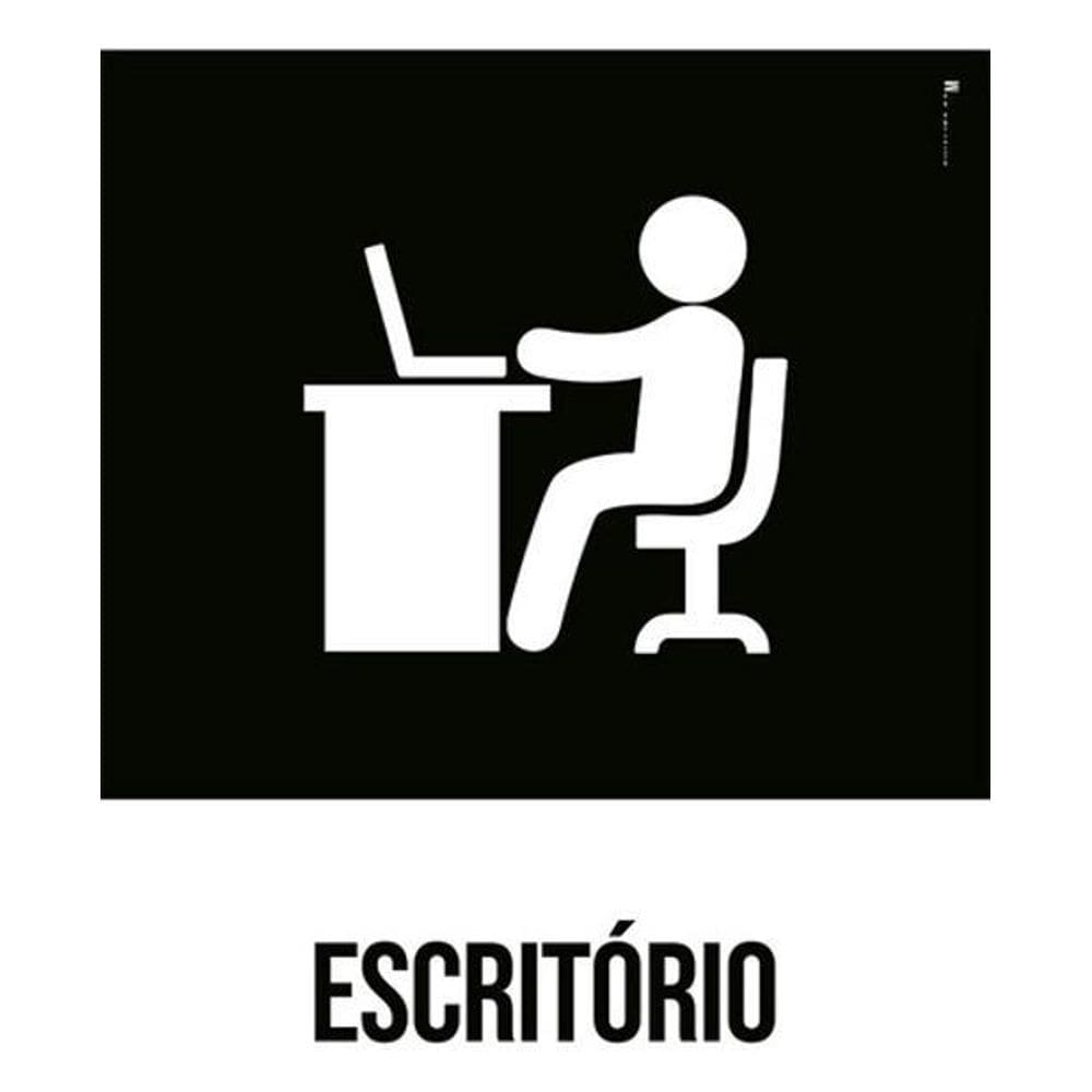 Kit 3 Placas Desenho - Escritório