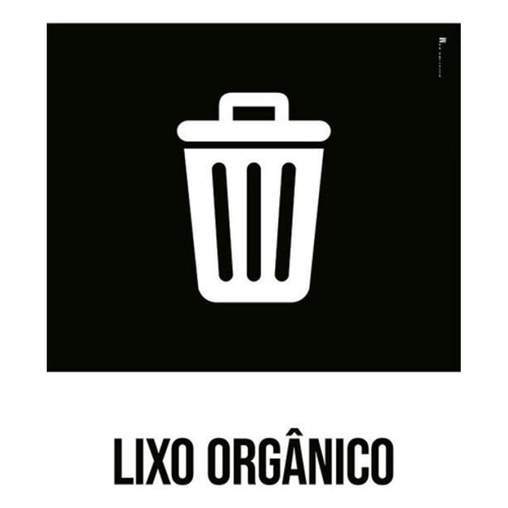 Kit 3 Placas Desenho - Lixo Orgânico