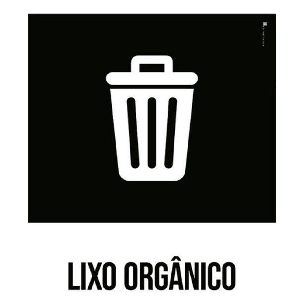 Kit 3 Placas Desenho - Lixo Orgânico