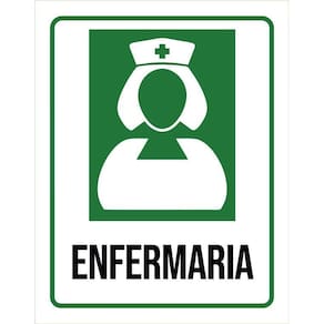 Kit 3 Placas Sinalização Hospitalar Enfermaria