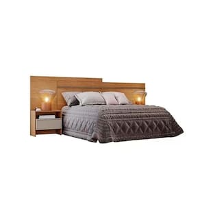 Cabeceira Cama Box Madeirado Cor Cumaru/fendi Casal 2 Mesas C/ 2 Gavetas Cumaru/fendi - Horizonte
