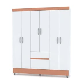 Guarda Roupa Solteiro 6 Portas 153 Cm Rio Plus Imbuia - Pallazio